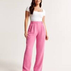 Abercrombie & Fitch Sloane Tailored Wide-Leg Trousers Women's Size 10L (Long)